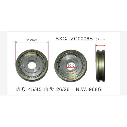 Japanische Autos Handbuch Getriebe Teile Synchronizer OEM 8-97367-022-0 für Isuzu 4HK1 Myy6p